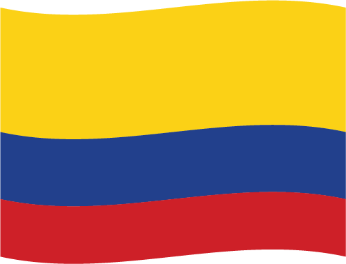 Bandera colombiana flameando